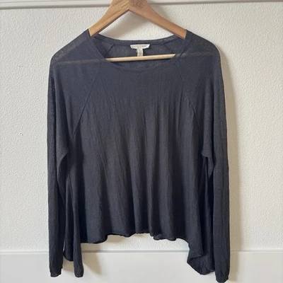 Camisa Top Eileen Fisher Lino Orgánico Manga Larga Talla S/P Foto 1 de 4