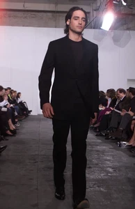 HELMUT LANG Mens Vintage Archive Black Wool Stretch Blazer Jacket sz 42 52 Italy - Picture 1 of 14