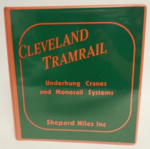 Cleveland Tramrail Underhung Cranes Monorail Systems Shepard Niles Binder Book - Bild 1 von 16