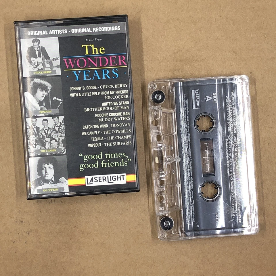 WONDER YEARS Cassette Tape 80s TV Soundtrack DONOVAN CHAMPS CHUCK BERRY SURFARIS Foto 1 de 4
