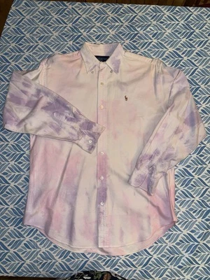 Blusa De Colección Ralph Lauren Etiqueta Azul Blanca Abotonada Mangas Largas Talla 12 Foto 1 de 4