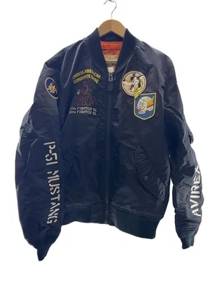 Chaqueta de vuelo AVIREX XL nailon negra lisa 6192140 Foto 1 de 4