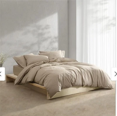 Juego de funda nórdica KING 3 piezas de algodón liso percal lavado Calvin Klein NUEVO CON ETIQUETAS Foto 1 de 4