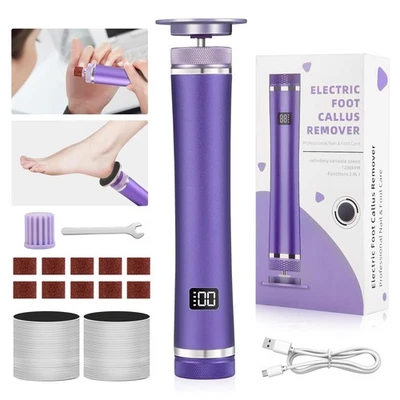 2025 Powerful Electric Foot Callus Remover(12 Speed&LED Show), 2 in 1 Recharg... - Image 1 of 4