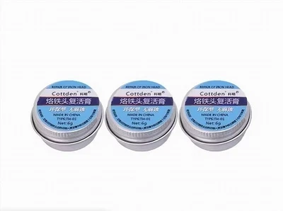 3Pc Soldering Iron Tip Tinner 6g Activator Tip Cleaner Remover Lead Free 0.21oz - Image 1 of 4