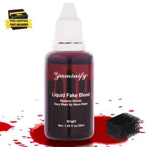 Halloween sangue finto lavabile con spugna Stipple, 1,06 oz commestibile stadio sangue Liq - Foto 1 di 7