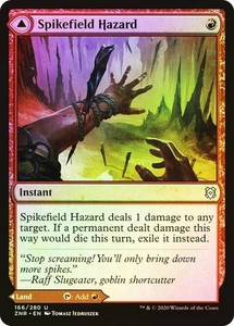 MTG - Spikefield Hazard / Spikefield Cave - Foil - ZNR - Magic the Gathering - Picture 1 of 2