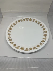 7 Corelle Butterfly Gold Salad Luncheon Plates USA Mid Century Modern 8 1/2" - Picture 1 of 6