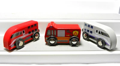 Trío de plataforma París-estampado/impreso J’adore vagones de tren y camión de bomberos (2016-2020) Foto 1 de 4