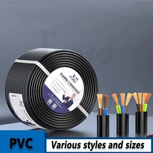 PVC Flexible Soft Multi-core Copper Wire Cable Black Insulation RVV0.12 - 6mm² - Picture 1 of 3