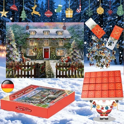 Advent Calendar Christmas Puzzle 2025, Advent Calendar 2025 Children 1008 Pieces DE - Image 1 of 4