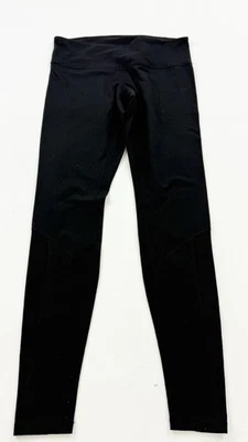 Lululemon Leggings Womens 8 Black High Rise Mesh Lace Panel Yoga Running - Image 1 of 4