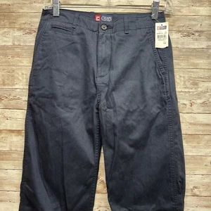 Chaps Boys Navy Blue Chino Dress Pants size 14 Soft Feel - Picture 1 of 13