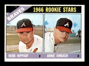 1966 Topps #518 Herb Hippauf/Arnie Umbach Rookie Stars EXMT/EXMT+ X2454789