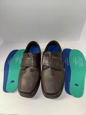 Мужские туфли Orthofeet 520 Broadway с ремешком из черной кожи размер 10 X ширина - Изображение 1 из 4