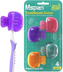 Mspan Electric Toothbrush Head Cover: Sonic Purple, Pink, Orange, Clear