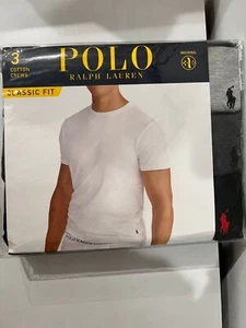 Polo Ralph Lauren 3pack Classic Fit Crew Neck Gray Carbon Black M - Picture 1 of 1