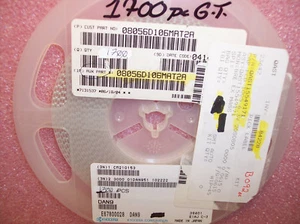 QTY (100) 10uf 6.3V 20% X5R 0805 SMD CERAMIC MLCC CAPACITORS 08056D106MAT2A AVX - Picture 1 of 1