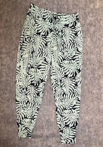 Women's Anybody Brushed Jersey Joggers Blue Green Floral XXS Lightweight - Picture 1 of 9