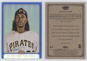 2010 Topps Chrome Topps 206 Chrome Blue Refractor /199 Andrew McCutchen #TC49