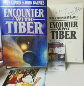 SIGNED! ENCOUNTER WITH TIBER By BUZZ ALDRIN AUTOGRAPH / AUTOGRAPHED 1996 JSA COA - Picture 1 of 5
