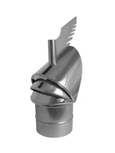 Self-adjusting Dragon chimney cowl Anti Downdraught Pipe insertion 6" 8" 150mm - Picture 1 of 2