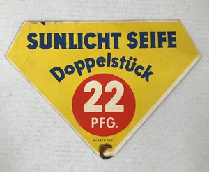 Papp-Schild - Reklameschild - Werbeschild -  Sunlicht Seife - Bild 1 von 4