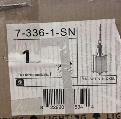 Mini colgante contemporáneo Savoy House 7-336-1-SN 1 luz en níquel satinado Foto 1 de 3
