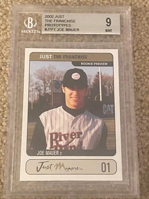 2002 Just Minors Joe Mauer The Franchise JTF1 Prototypes BGS 9 Mint ROOKIE TWINS - Image 1 of 2