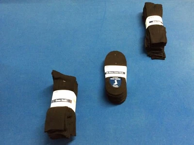 Calcetines de vestir para hombre (George) nylon/poliéster Reg & Big & Tall negro paquete de 9 - 12 Foto 1 de 4