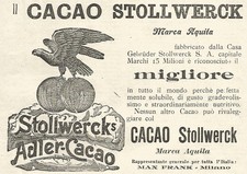 Y2157 Cacao Stollwerck Eagle Brand - 1903 Advertising - Old Advertising