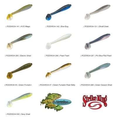 Strike King Swimbaits Rage Swimmer 5.75 Inch Any 10 Colors RGSW534 Fishing Lures - Image 1 of 4
