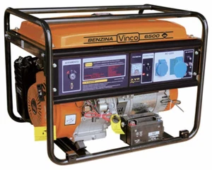 Generatore di Corrente Gruppo Elettrogeno a Benzina 25 Litri 5000 W 60124 VINCO - Foto 1 di 1
