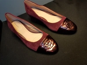 Neu ohne Karton W's US9B TARYN ROSE "BABE" MAGENTA VELOURSLEDER SLIPPER BEQUEME ABSÄTZE PUMPS - Bild 1 von 12