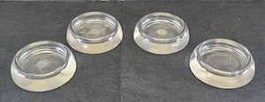 Vintage Antique Glass Floor Slide Furniture Coaster Hazel Atlas Cup Protector 3" - Picture 1 of 24