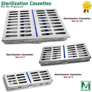 Dental Autoclave Sterilization Cassette Rack Tray Stainless Steel Instruments - Picture 1 of 13