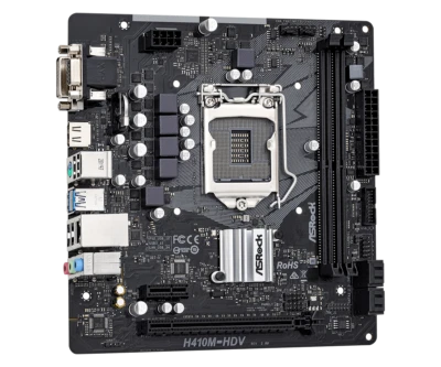 Placa madre ASRock H410M-HDV R2.0 LGA1200 h410 Micro ATX DDR4 Intel 10th Gen - Imagen 1 de 4