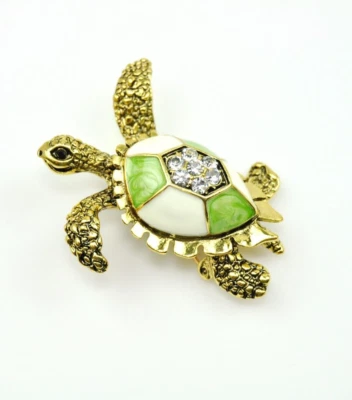 Broche Tortuga Océano Criatura Broches Esmalte Verde Tortuga Joyería Prendedor Regalo Foto 1 de 4