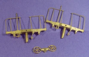 On3/On30 PASSENGER CAR END BEAMS W RAILINGS WISEMAN BACK SHOP BRASS PARTS BS-012 - Picture 1 of 1