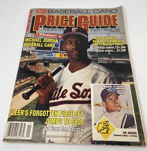 Michael Jordan Nov 1990 Baseball Card Price Guide Magazine, No Intact Cards