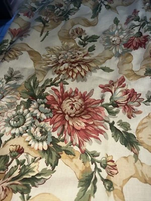 CORTINAS FLORALES AMARILLAS KRAVET ESQUINAS CALICÓ PERSONALIZADAS ~ 83”L 3 JUEGOS DISPONIBLES Foto 1 de 4