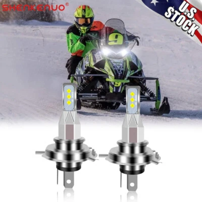 2x 9003 8000K White LED Headlight Bulb For Arctic Cat Norseman X 6000 8000 2019 - Image 1 of 4