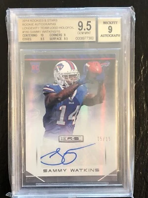 2014 Sammy Watkins Auto Rookie R&S Holofoil /15 Bgs 9.5 - Image 1 of 2