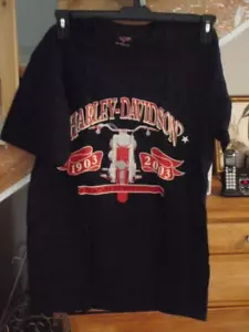 VINTAGE 2003 HARLEY DAVIDSON 100 YRS. OF GREAT MOTORCYCLES T-SHIRT M APPLETON WI - Picture 1 of 8