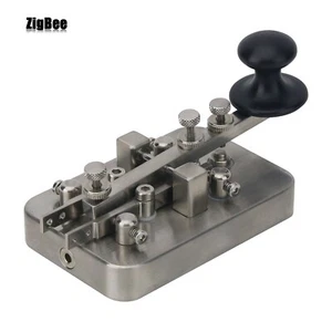 BG1GJP V2.0 Telegraf ze stali nierdzewnej CW Morse Key Manual / Automatyczne podwójne tryby - Zdjęcie 1 z 6