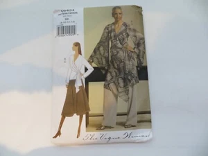 Falda túnica y pantalones VOGUE patrón de costura V8434 SIN CORTAR Misses talla BB 8-14 / - Imagen 1 de 5