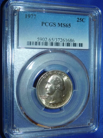 1977 25C Washington Quarter-PCGS #5902 Grade MS65--502-1 Cover