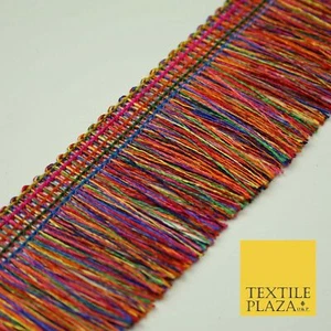 Colorido Multicolor Hilo Suave Arco Iris Borde Borde Borde Encaje X398 - Imagen 1 de 2