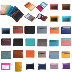 Männer Frauen Die Pu Leather Commercial Card Portfolio Portfolio Handtasche ▽ - Picture 1 of 51