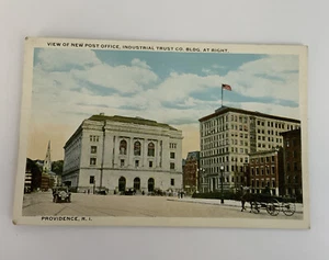 Postcard Providence RI Post Office Industrial Trust Co Bldg Union News Co. - Picture 1 of 2